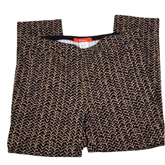 Cartonnier Pants - Cartonnier brown black charlie cropped side zipper pant size 14